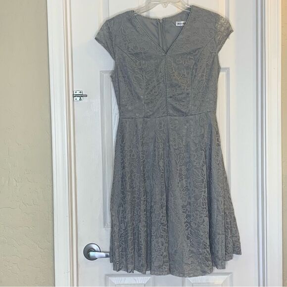 MUADRESS Women's Lace Cocktail Wedding Party Dress Gray Size Large - Picture 1 of 11
